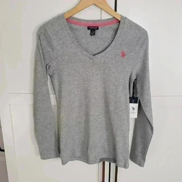 🌴2/$25🌴U.S Polo Assn.Grey Long Sleeve Shirt - Picture 1 of 2